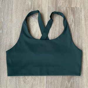LIKE NEW Girlfriend Collective Simone High Support Bra in Moss in size M
